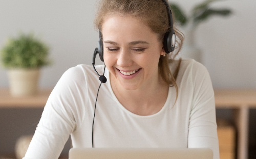 Woman smiling